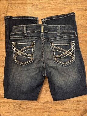 Ariat Dark Wash Bootcut Jeans with Paisley Waistband